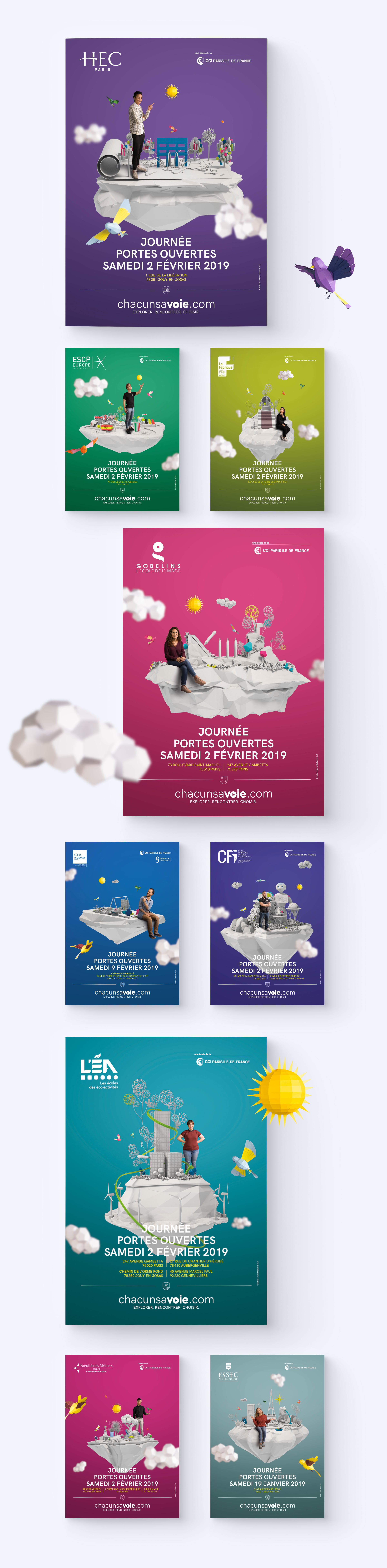 CCI Paris-Ile-de-France - Affiches campagne Journées Portes Ouvertes 2019
