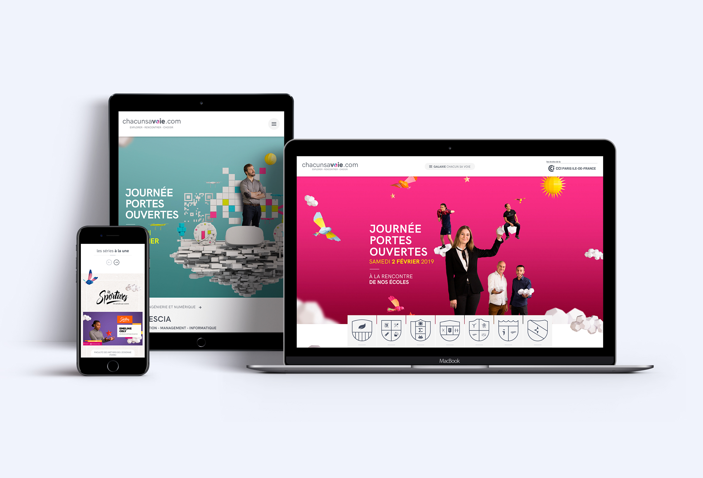 CCI Paris-Ile-de-France - Site responsive campagne Journées Portes Ouvertes 2019