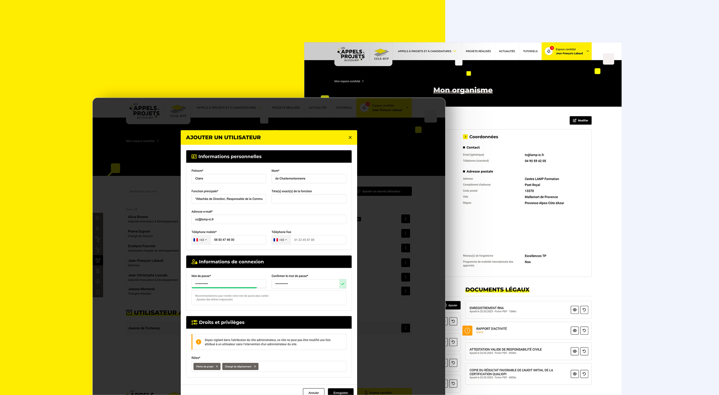 gestion utilisateurs
