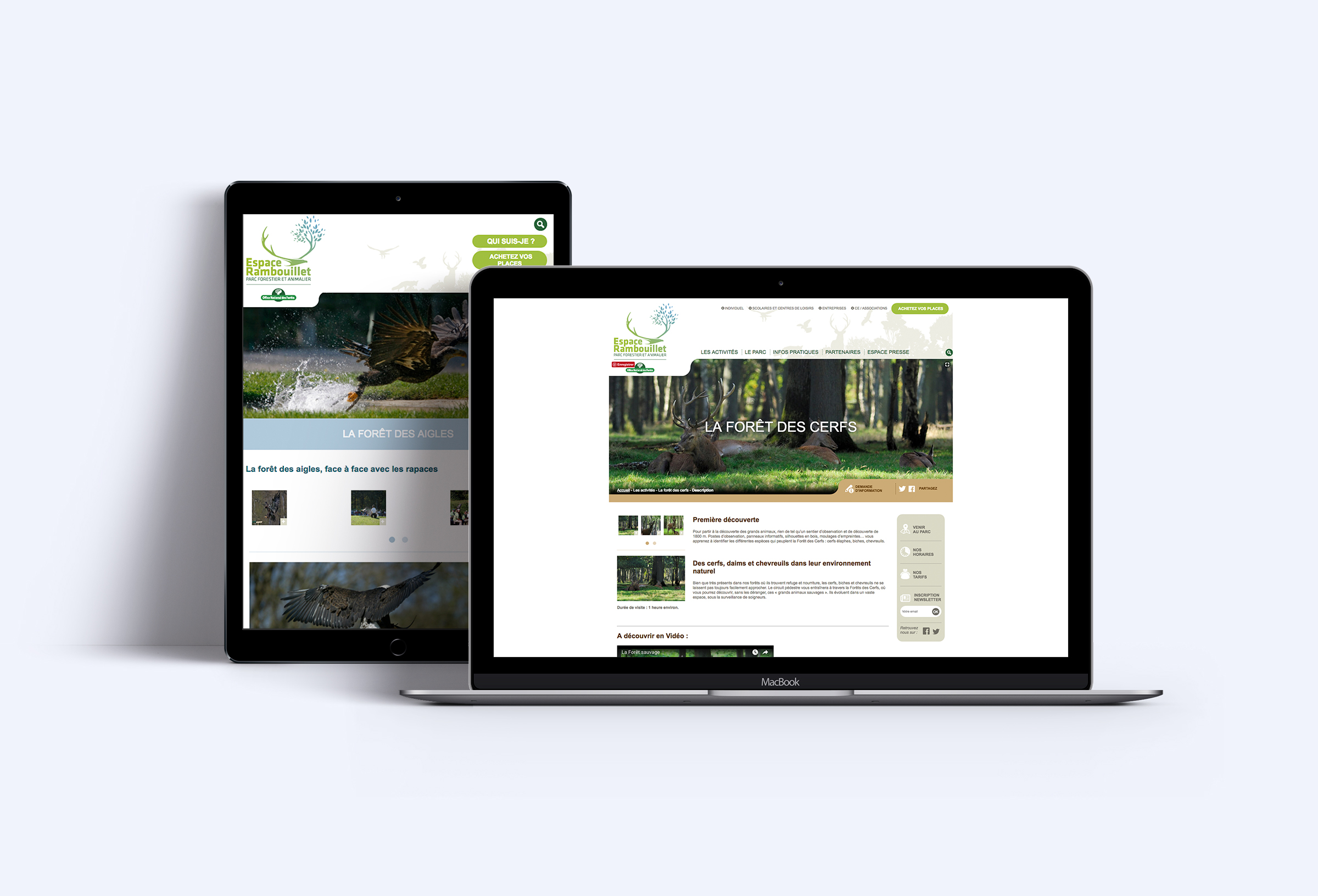 Conception et production site web responsive Espace Rambouillet
