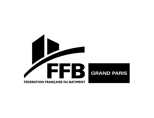 logo Fédération Française du Batiment Grand Paris noir et blanc