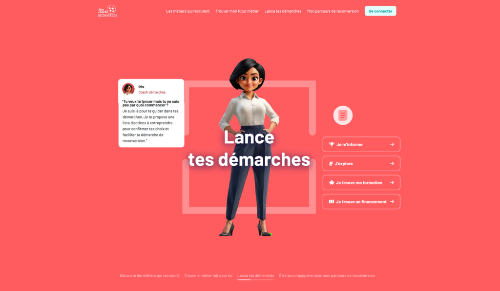 page web coach reconversion